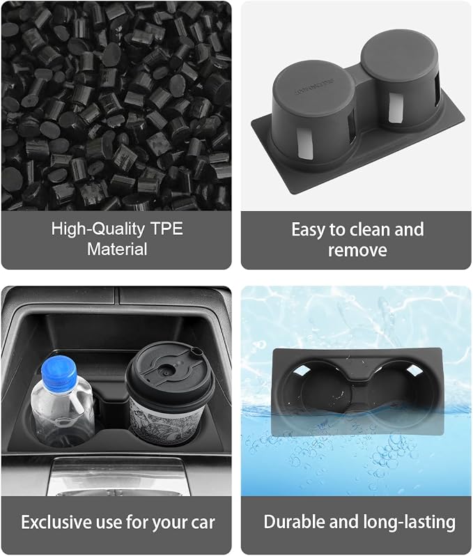 CDEFG for 2026 Mazda CX5 Center Console Organizer Cup Holder Cover | 2026 Mazda CX-5 (S/Select/Preferred/Premium/Premium Plus) Accessories Silicone Front Cup Holder Insert