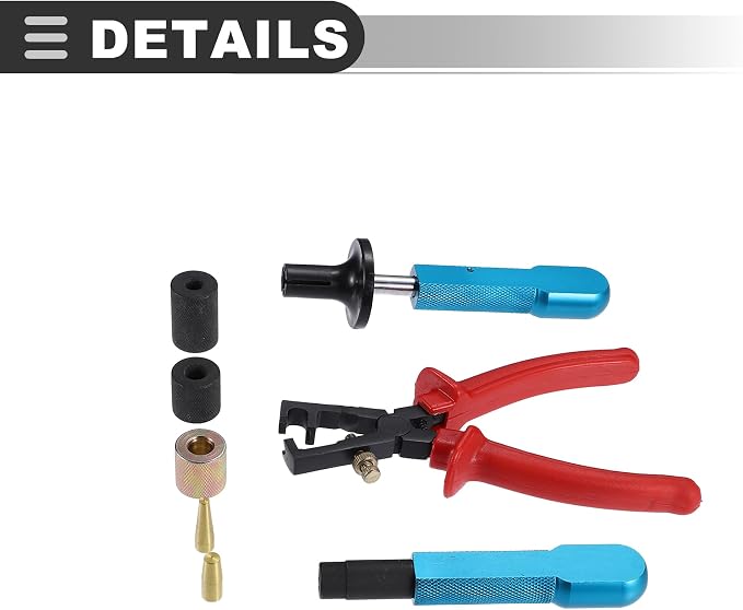 Motoforti Fuel Injector Seal Replacer Tool, Fuel Injector Ring Tool, for BMW, Metal, Silver Tone