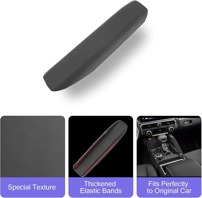 LUWU 2026 4Runner & Tacoma Front Passenger Side Grab Handle Cover Compatible with 2025-2026 4Runner & Tacoma 2024-2026 Accessories Center Console Grab Handle Cover Silicone Material (Black)