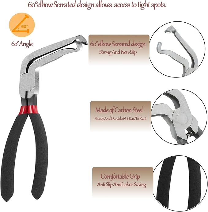 3 PCS Electrical Disconnect Pliers for Cars, Electrical Connector Separator Tool and Automotive Electrical Connector Pliers