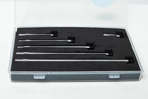 Dial & Electronic Indicator Extension Stem Rod Set 6 Piece 1", 2", 3", 4", 5", 6" Combine to 0-21" Include Plastic Case