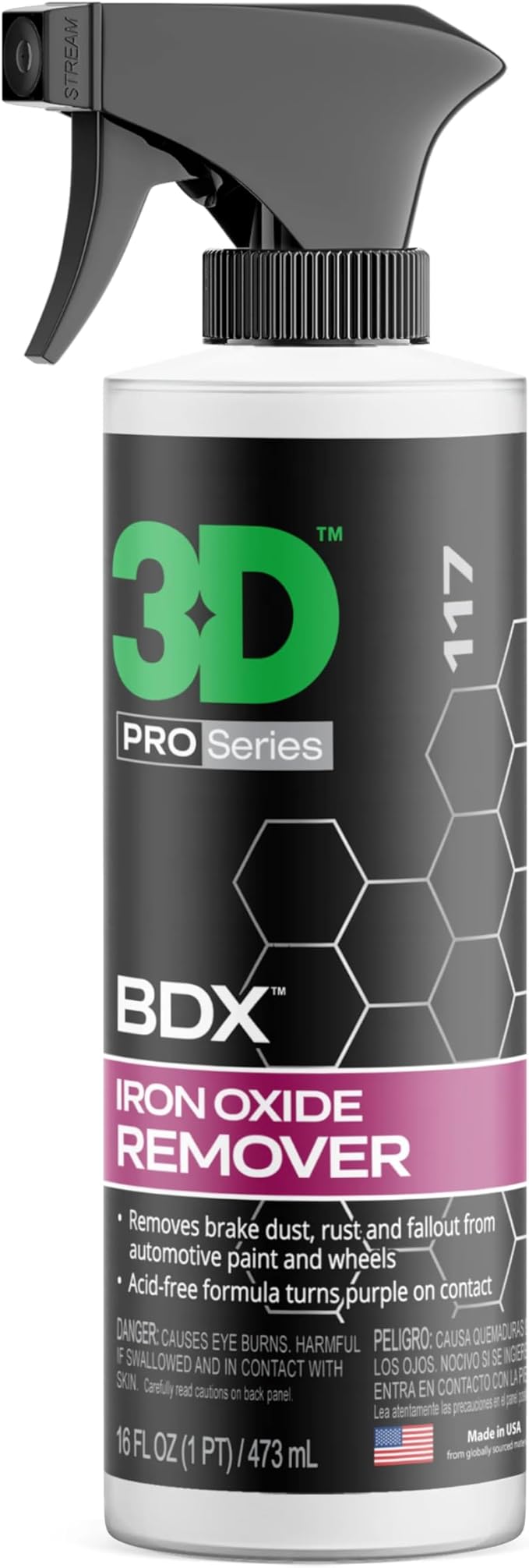 3D BDX Iron Remover & Gallon Refill – Eliminates Brake Dust, Rust, & Iron Fallout for Wheels & Paint