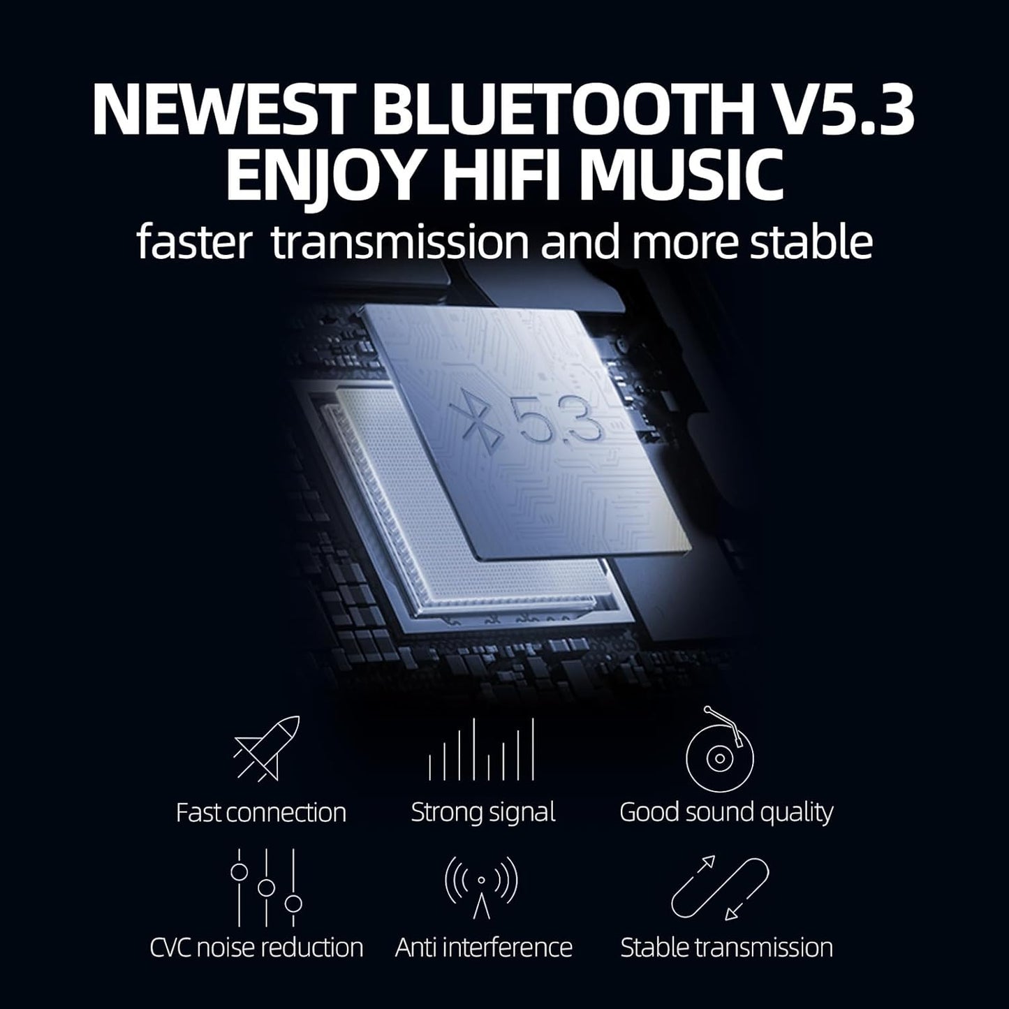 AUX Car Adapter FM Transmitter,iMyOnly QC/PD All-Metal Bluetooth V5.3 AUX Adapter for Car Music Player, Bluetooth Transmitter with Hands-Free Calling