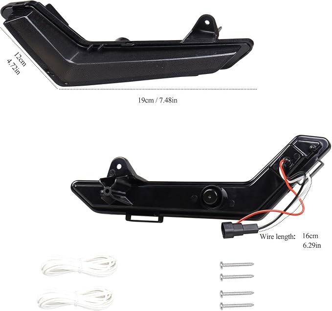 UTV Front Fang LED Turn Signal Lights LED Turn Signals Daytime Running Light Amber Blinkers for Can Am Defender Commander Max