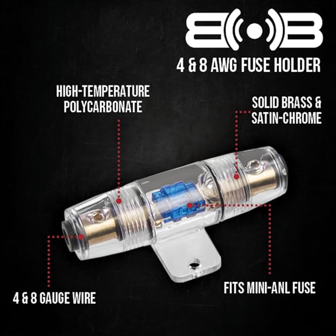 Belva True 4 Gauge AWG Premium CCA Complete Amplifier Wiring Kit with OFC 4-Channel RCA Cable - BAK44BL Blue