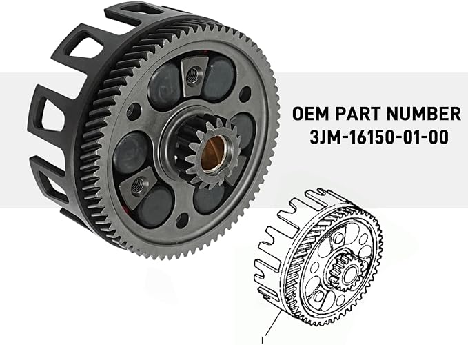 CNC Billet Clutch Basket & Heavy Duty Primary Driven Gear Kit for Yamaha Blaster 200 YFS200 1988-2006 OEM# 3JM-16150-01-00