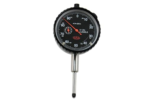 Shars 0.5" Dial Indicator Premium Series, 0.001" Graduation, AGD2, Lug Back with Calibration 303-3225 P]
