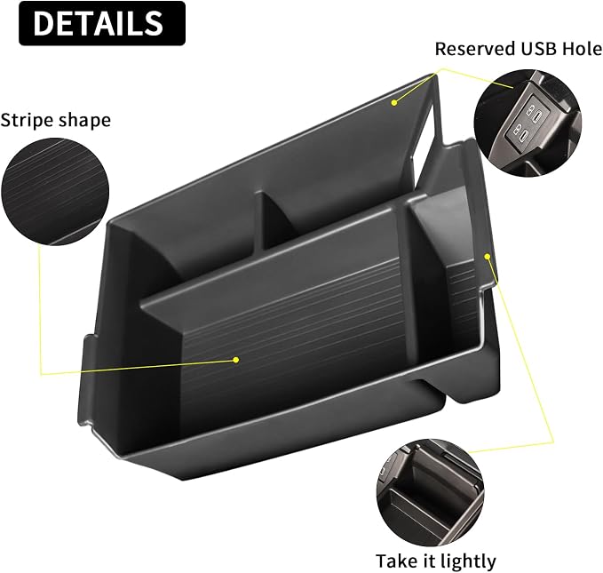 Compatible with 2026 Toyota Sienna accessories Center Console Organizer with Cup Holder, Lower Storage Box Accessory Lower Center Console Tray (Compatible with 2021-2026 Toyota Sienna, Black)