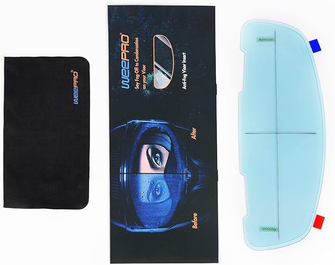 Helmet Visor Anti Fog Film,Fog-Free Inner Layer for Easy Install in Cold or Rain,Pre-Cut Compatible with Arai Helmets-3.7"x11.5" Clear Adhesive Film