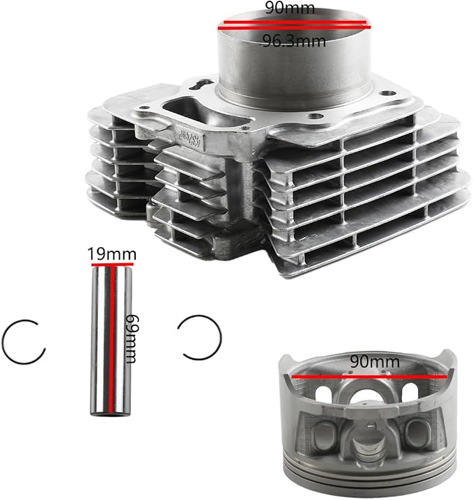 90mm 432cc Cylinder Piston Ring Gasket Top End Rebuild Kit for Honda Foreman 400 450 TRX400 450 1995-2004