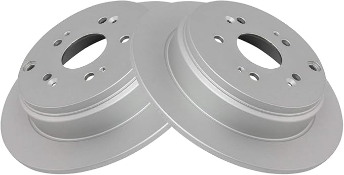 TRQ Rear Brake Rotor Set G Coated Solid Compatible with 2007-2018 Acura RDX 2005-2016 Honda CR-V