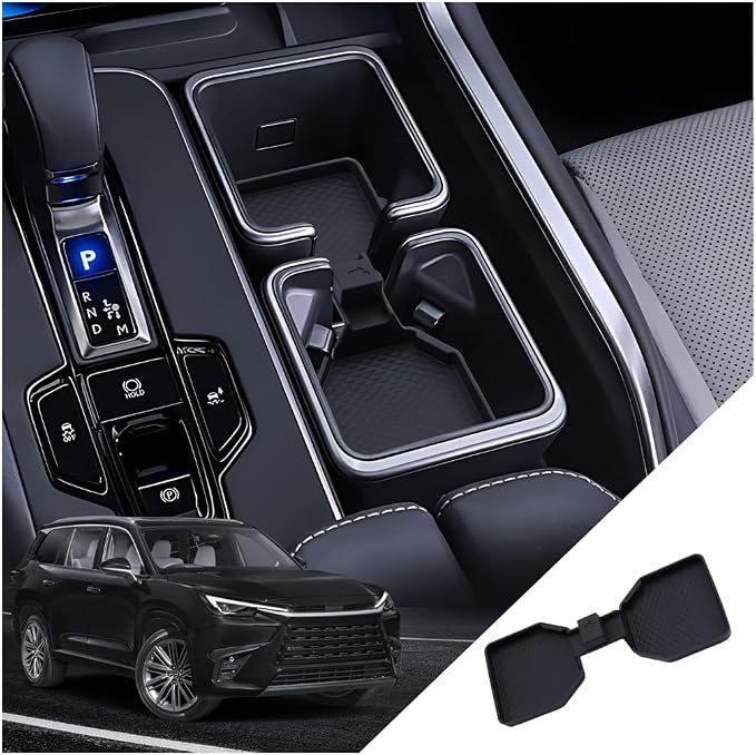 for TX Cup Holder Liner 2024 2025 2026 Lexus TX350/TX500h+ /TX550h Accessories Non-Slip Silicone Material Anti-Rattle Anti-Dust Cup Holder Coaster Liner Mat