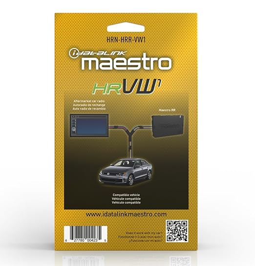 Idatalink Maestro HRN-HRR-VW1 T-Harness for Select Volkswagen Vehicles 2002-16, Replace The Factory Radio While retaining Steering Wheel Controls & use of amp (ADS-MRR or ADS-MRR2 Module Required)