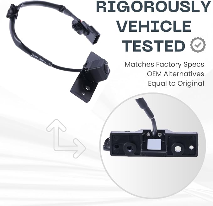 Backup Camera Replaces for Nissan 2017-2019 Titan Regular Cab/XD Extended Cab/XD Regular Cab | 2016-2023 Titan XD Crew Cab | 2017-2023 Titan Crew Cab/Extended Cab OE Part # 28442-EZ01A