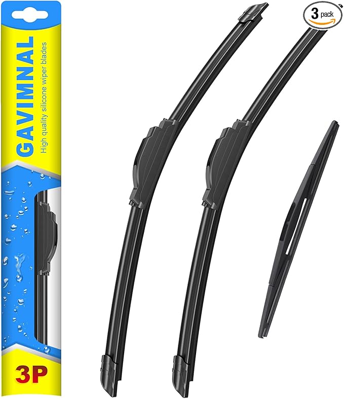 Gavimnal® 26"+16"+12" Silicone Wiper Blades Replacement For Subaru Crosstrek 2013-2017 All-Season Front Rear Windshield Wiper Blades(Set of 3)