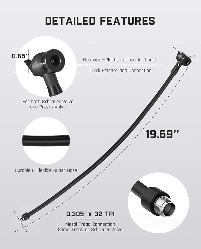 Fanttik X8 APEX Tire Inflator & Tire Inflator Hose Adapter