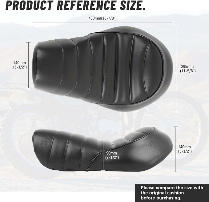 Motorcycle Driver Seat Seat Compatible with Harley Davidson 2016-2022 Sportster Iron 883 XL883N Models (Black-Driver)