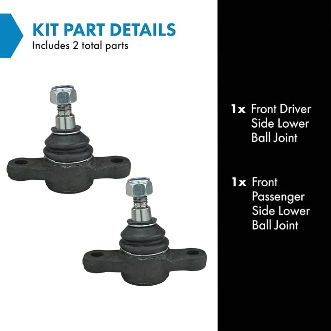TRQ Front Lower Ball Joint Set Compatible with 1999-2005 Hyundai Sonata 2001 XG300 2002-2005 XG350 2004-2006 Kia Amanti 2001-2006 Optima