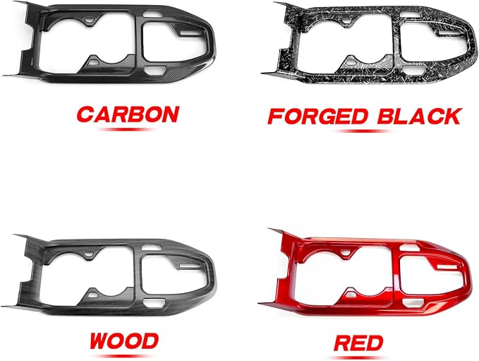 Gear Shift Panel Cover Trim Compatible with Kia K4 2025-2026 Accessories (Wood Grain)