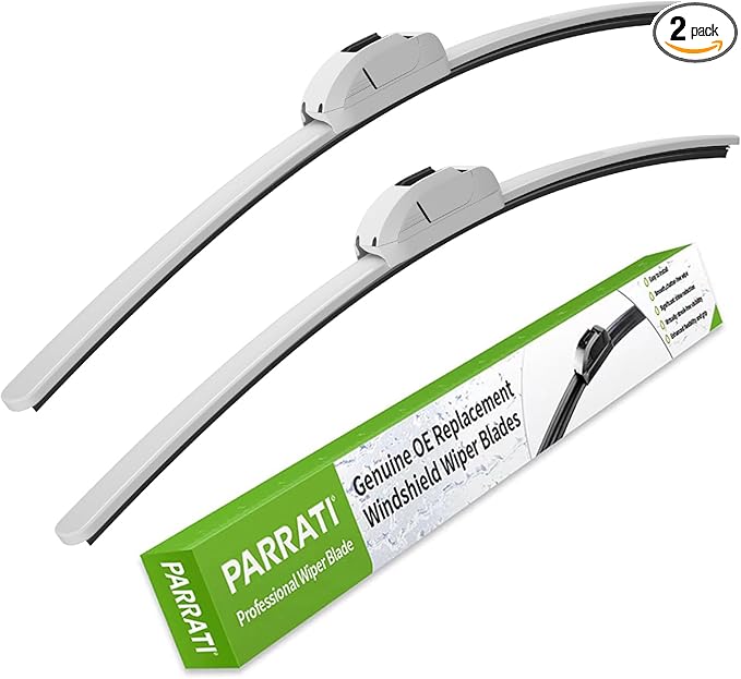OEM QUALITY 28" + 14" PARRATI Premium All-Season White Windshield Wiper Blades (Set of 2)