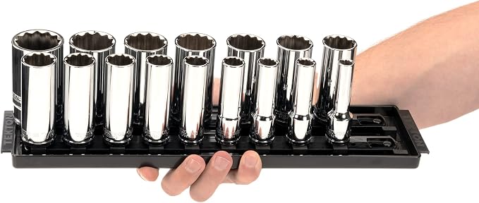 TEKTON 1/2 Inch Drive 12-Point Socket Set, 16-Piece | SHD92119