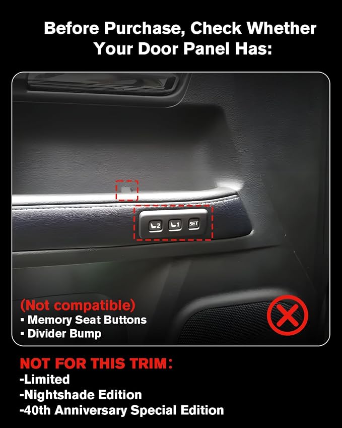 For 2PCS Center Console Toyota 4Runner 2010-2024 Door Built-in Hidden Storage Box Pop-Up Lid Door Side Organizer, Side Door Storage Box Glove Organizer Tray Door Handle Storage ABS Material