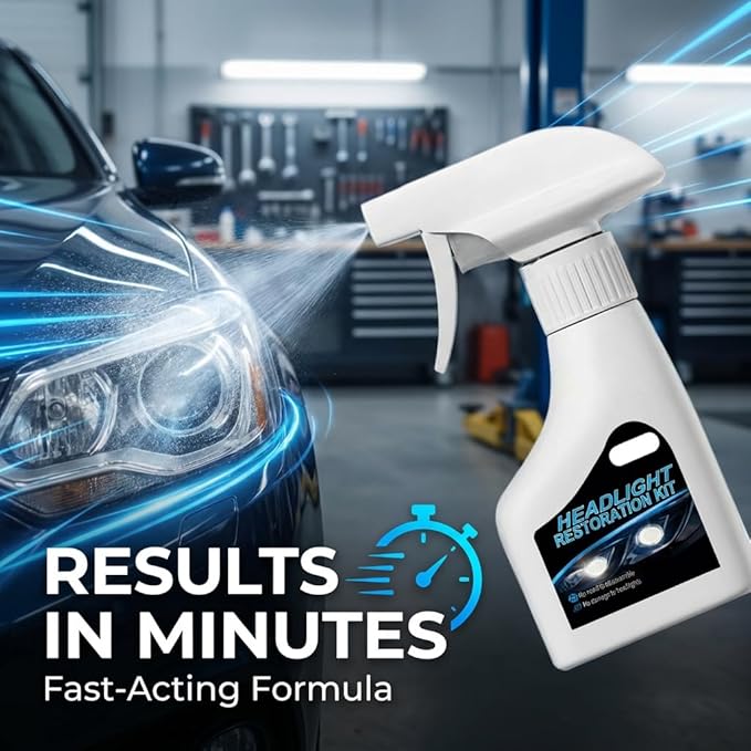 Automotive Headlight Restoration Kit,2026 New Coating Headlight Cleaner for Cars Trucks Motorcycles & RVs - Restore Yellowing Cloudy & Foggy for Commuters No Sanding (3PCS)