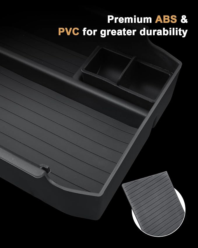 ECOZEN Center Console Organizer For 2026 Subaru Outback - Armrest Box Storage Tray With Removable Coin Holder - Compatible with 2026 Outback Accessories Armrest Organizer Solid ABS with Anti-Slip Mat