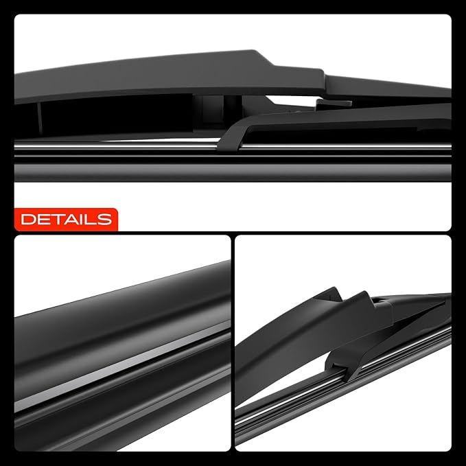 A-Premium 24"+18"+11" Windshield Wiper Blades Compatible with Chevrolet Trailblazer 2021-2024 - Front Rear Wipers Blade Set, TLP/RL2 with rib Arm Connector, with Wear Indicator & Towel (Pack of 3)