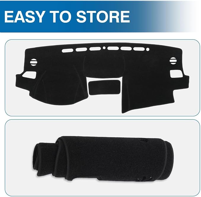 KUST Black Dash Cover for Subaru Forester 2014-2017 2018 Left Hand Driving Non-Slip Dashboard Cover Polyester Center Console Dash Cover Interior Accessories for Forester Custom Fit Dash Mat