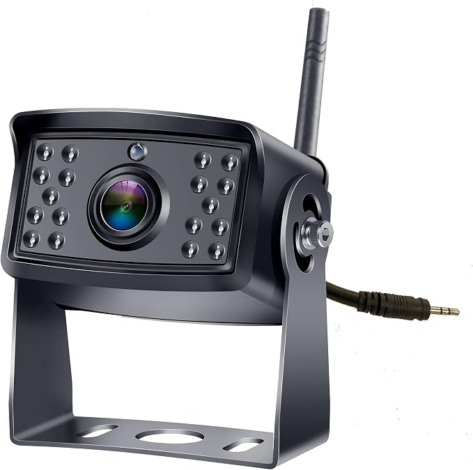 4Ucam HD 1080P Digital Wireless Backup Camera + 7" DVR Monitor Quad-View Compatible for Furrion FOS48T-BL/FOC12TA/FRCBRKT-BL Pre-Install Mounting for RV, Truck, Trailer, 5th Wheels IR Night Vision