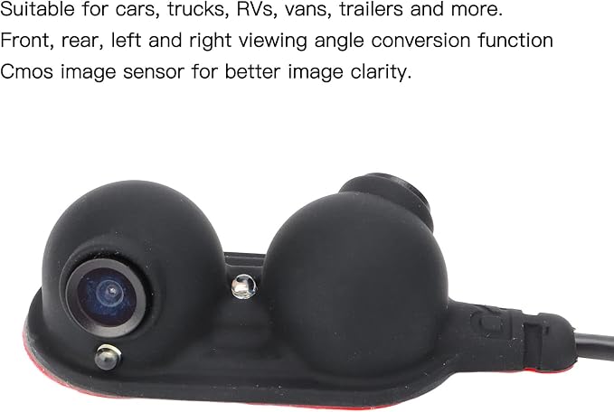 Blind Spot Mirrors Car Door Side View Blind Spot Camera Night Vision IP68 for Truck RV Van Trailer Emergency Vehicle(Right)