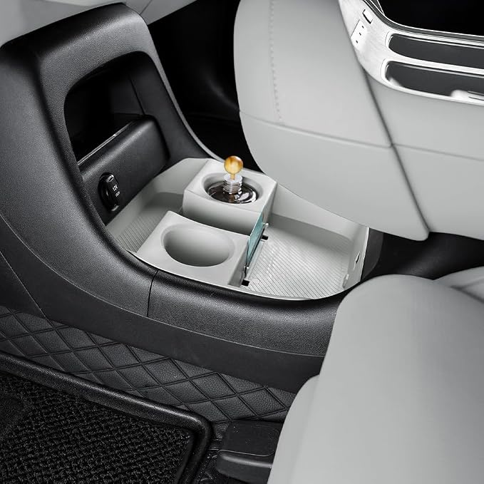 Compatible with 2026 Hyundai Palisade Center Console Organizer Compatible with Hyundai Palisade 2026 Accessories Console Tray, Console Armrest Stoage Box Cup Holder (7-Seat)-Gray
