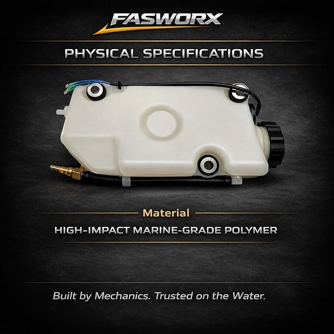 FASWORX Oil Tank Reservoir Assembly for Mercury Mariner 3.0L V6 2-Stroke Outboard 200HP 225HP 250HP 300HP, Replaces 8M0119508, 8M0064073, 830889A1, 818456A1, Compatible with EFI & OptiMax DFI Engines