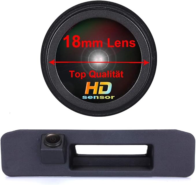1280 * 720pixel Rear View Camera IP68 Waterproof Car Trunk Handle Backup Camera for Mercedes Benz Vito Kasten Tourer W447 W448 114CDI 119CDI V-Klasse W447 V250 M Klasse W166 (LS8014=214 * 52mm)