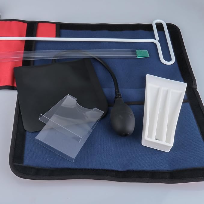 Holdly 55 inch Long Reach Tools Kit for Car, Car Tools with J-Hook,Air Wedge Pump,Non-Marring Wedge and Carry Bag (HMP11-6PCS)