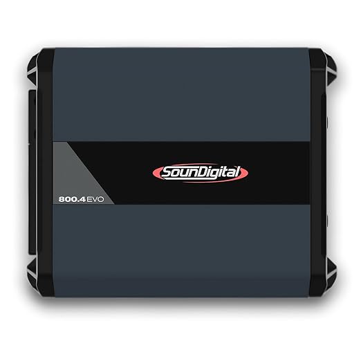 SounDigital - Car Full Range Amplifier 800 - 4 Channels 800 Watts RMS 4 Ohm - Compact Size - Professional Quality - 2025 Best Performance Award