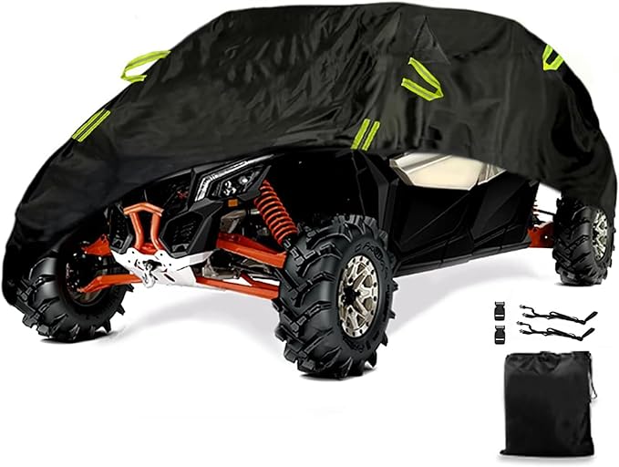 4-6 Seaters Plus UTV Covers Waterproof Outdoor,Heavy Duty Fadeless Oxford Cloth,Windproof All Weather Side by Side Covers Accessories for Polaris RZR Can-Am Yamaha Honda,169Lx72Wx67H Inches
