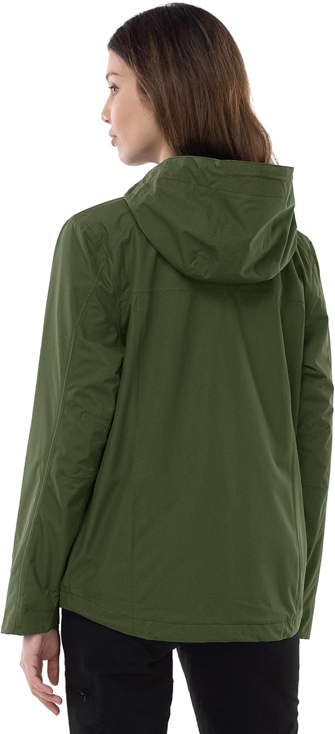 Outdoor Ventures Packable Rain Jacket Women Lightweight Waterproof Raincoat with Hood Cycling Bike Jacket