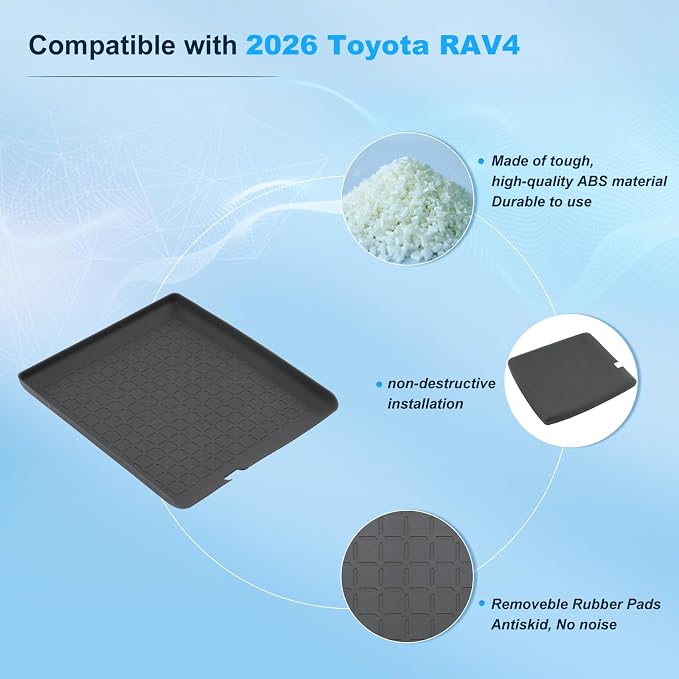 BIXUAN 2026 RAV 4 Front Center Console Organizer for 2026 Toyota RAV 4 Center Console Middle Console Console Tray 2026 RAV 4 Accessories