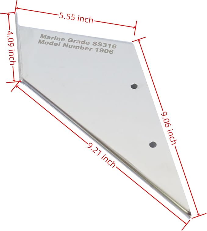 27071 Outboard Skeg Protector Guard for Mercury 40-125 HP Motor | SeaSierra-5006 Lower Unit Skeg Cover, Damage Repair, Replace 35-SS625, 40 50 60 75 90 115 125 HP, Marine Grade 316 Stainless