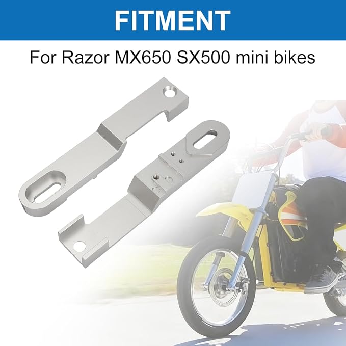 Swing Arm Extension Kit Compatible with Razor MX650 SX500 MX500, 3''-4'' Widening Axle Extension, Silver