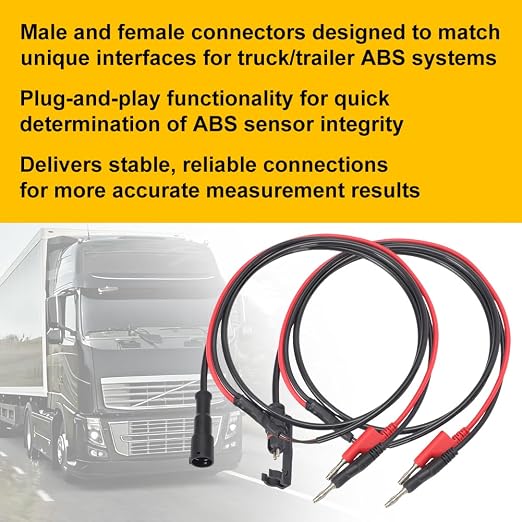 for Heavy Duty Semi Trucks and Semi Trailers ABS Diagnostic Multimeter Cable Adapter