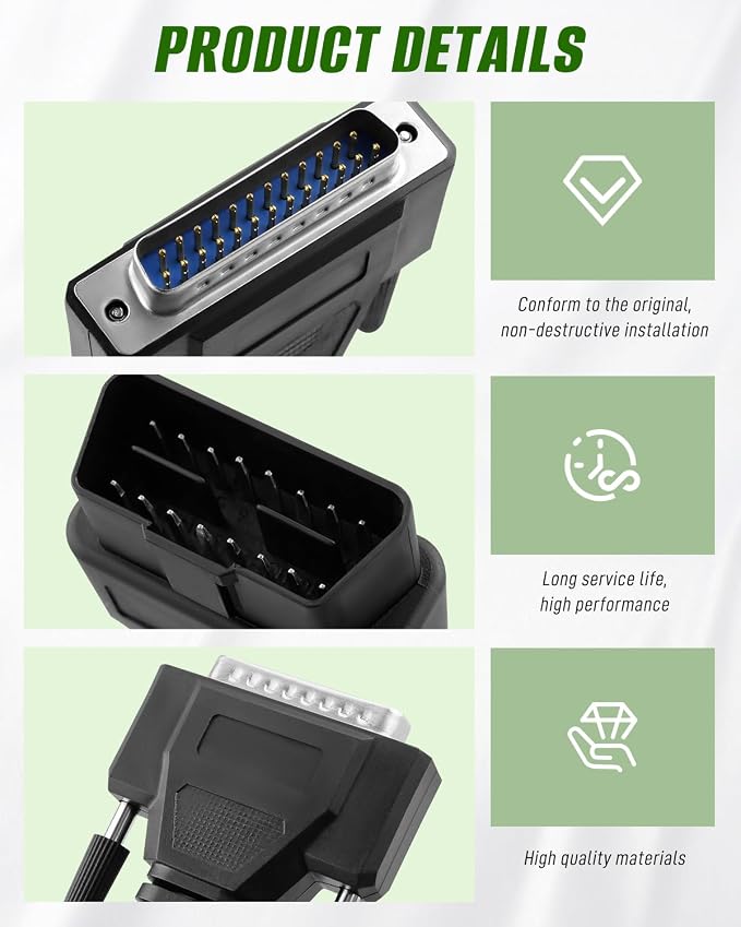 OBD2 OBDII Cable Fit for Zurich ZR11 ZR13 ZR15 Scan Tool for Code Reader Part 63807 63806 56218 for Vehicle OBD2 Port Diagnostics