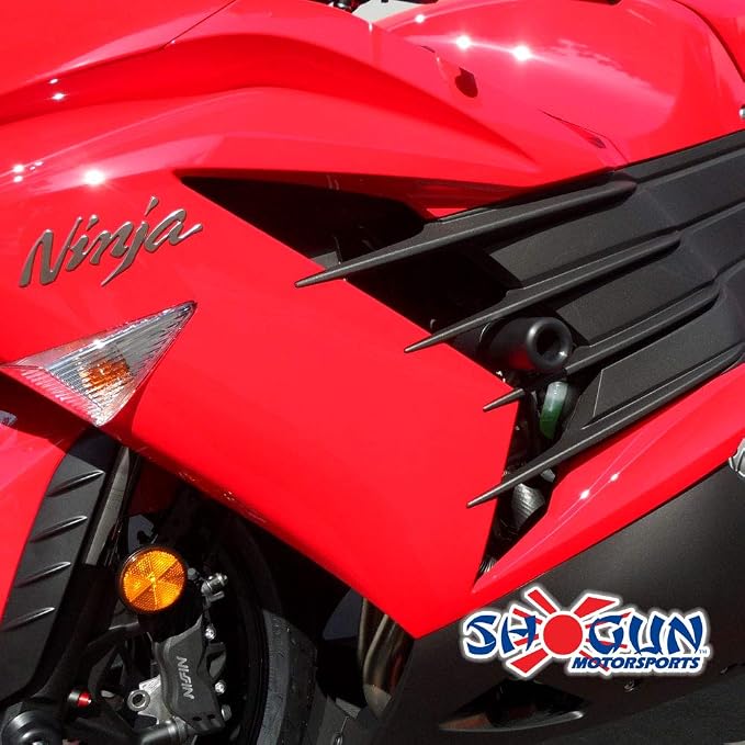Shogun USA Made Kaw ZX14R 2012 2013 2014 2015 2016 2017 2018 2019 2020 2021 2022 2023 2024 2025 Black Comp No Cut Frame Slider Kit Includes No Cut Frame Sliders Swing Arm Spools and Bar Ends 755-4719