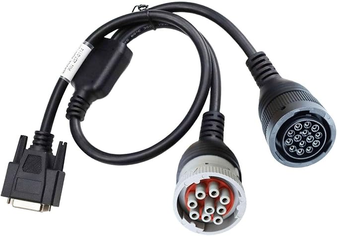 4576114 457-6114 Diagnostic Adapter Cable Kit | Y-Cable for Cat ET-3 ET3 ET-III Tool | Connects 9-Pin & 14-Pin Service Ports Diagnostic Tool Engine 317-7485, 3177485