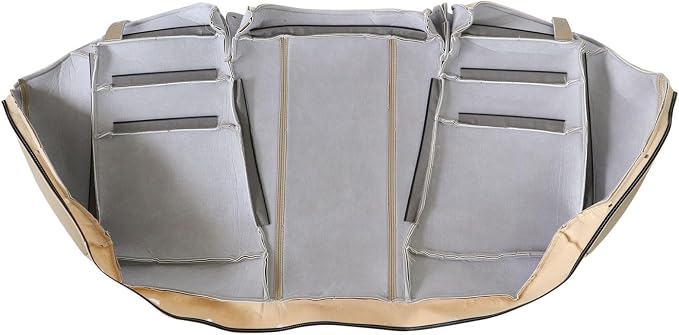NLQR Back Car Seat Cover, Rear Bench Bottom Vinyl Cover Tan Compatible with Honda Accord 2008 2009 2010 2011 2012