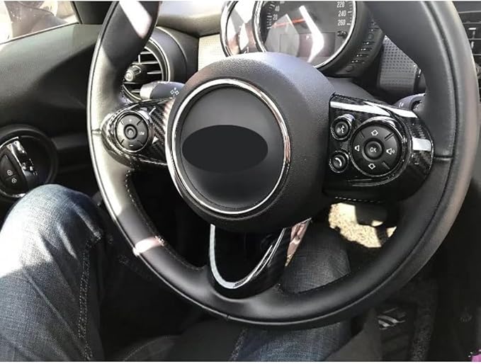 Fit for 2018 2019 2020 2021 2022 2023 Mini Cooper/Mini Cooper S Wheel Steering Trim Panel Cover Trims ABS Carbon Fiber