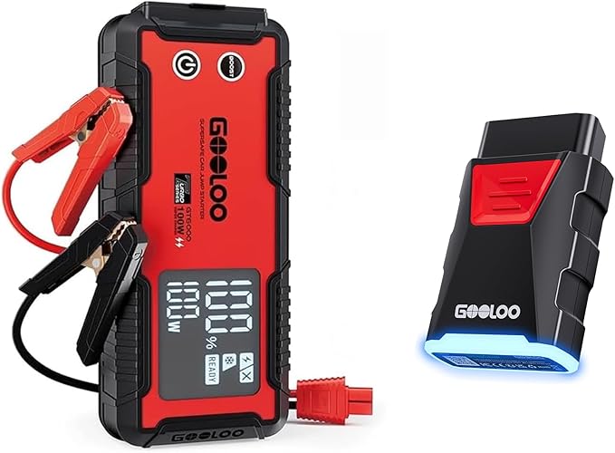 GOOLOO 6000A Jump Starter GT6000 & GOOLOO DEEPSCAN DS200 OBD2 Scanner Diagnostic Tool