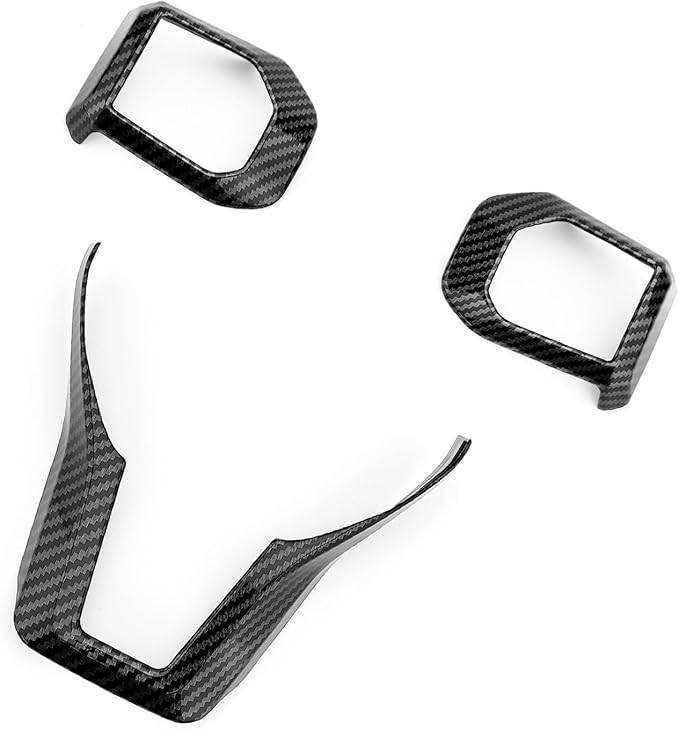 ABS Car Steering Wheel Frame Cover Steering Wheel Button Panel Frame Compatible with Kia K4 GT-Line 2025 Kia EV6 GT-Line 2025 Kia EV3 GT-Line Kia EV4 GT-Line Accessories(Carbon Fiber Style)